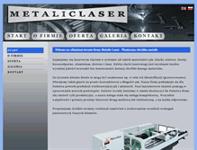 Tablet Screenshot of metaliclaser.pl